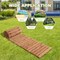 Light Brown Fir Wood Garden Pathway Roll-Up Walkway with Anti-Slip Surface for Outdoor Use